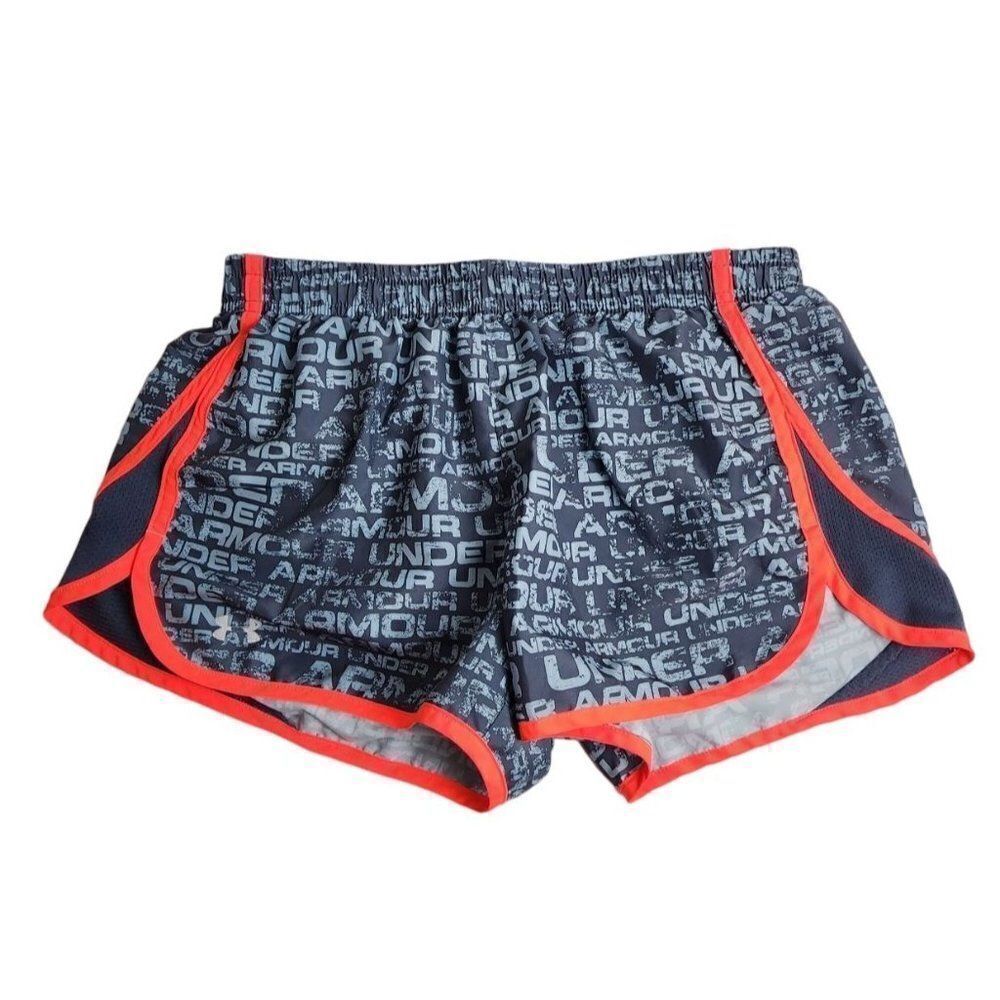 Under Armour Runners Shorts Grey Logo Size Small